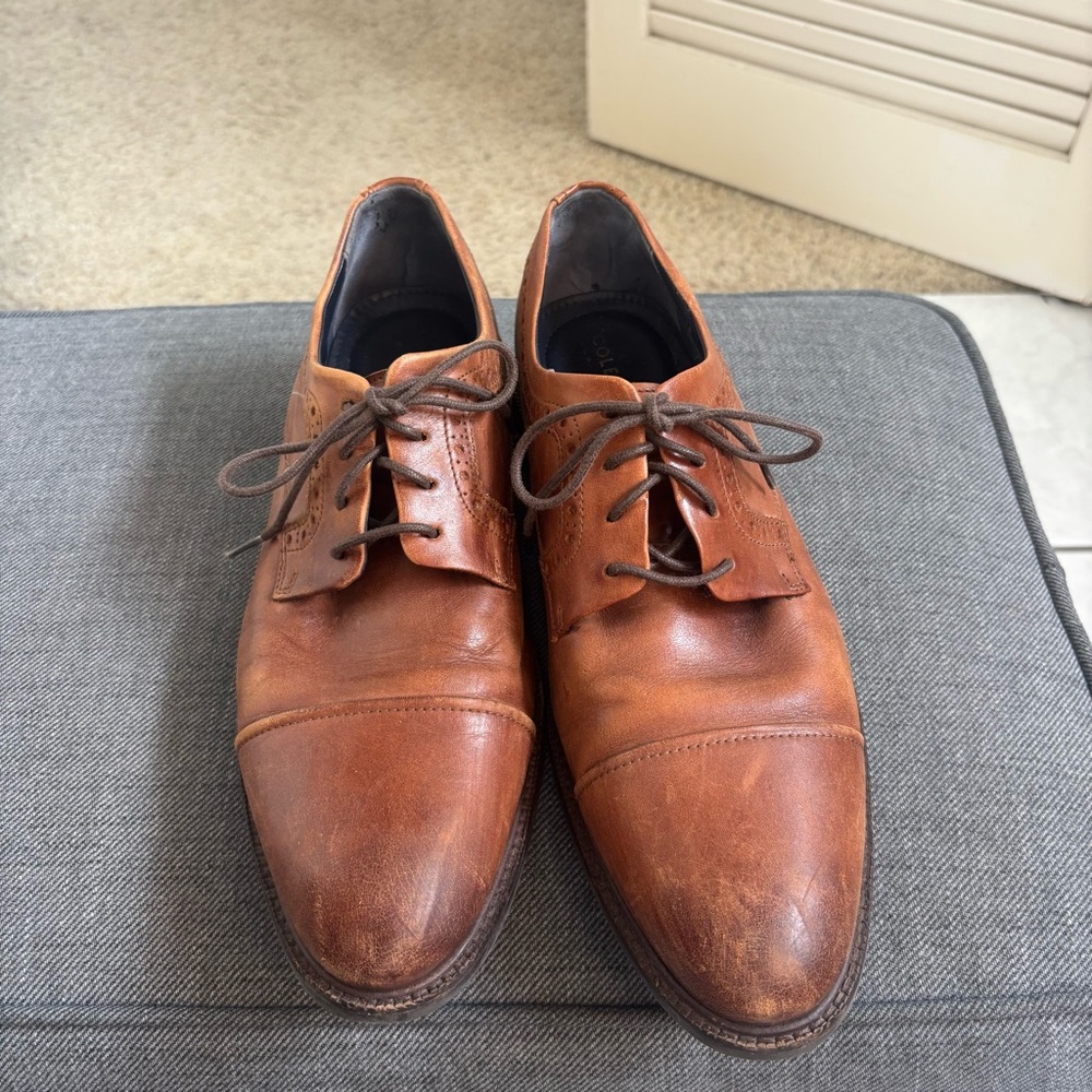 Cole Haan Brown Leather Oxfords Size 9 Men